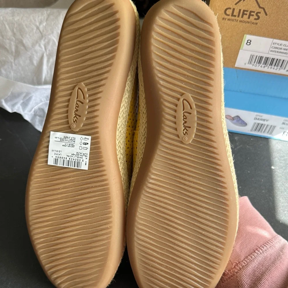Clarks Women's Yellow Espadrille Flats